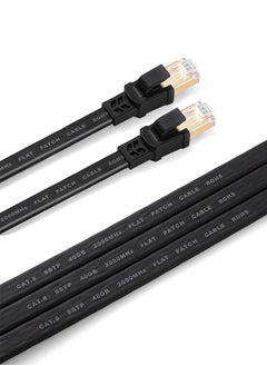 Generic Ethernet Cable CAT8 High Speed 40Gbps 2000MHz Heavy Duty Flat RJ45 Shielded Internet Cable with 2 Cable Dustproof Cap  - Image 2