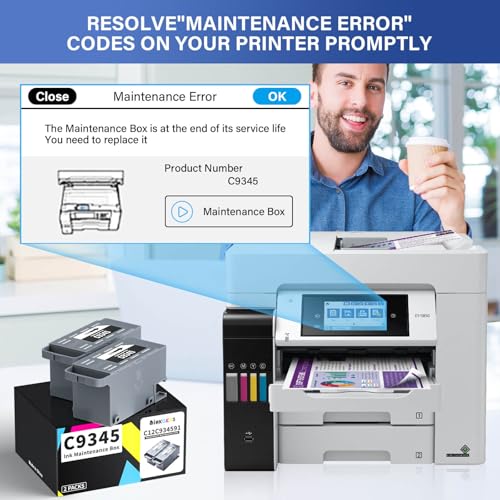 inkgens C9345 Ink Maintenance Box 2 Set Tank for ET-8550 ET-16600 ET-5850 ET-5800 ET-16650 ET-8500 WF-7840 WF-7820 ET-5880 WF-7310 ST-C8000 ST-C8090 Printer (PXMB9/C12C934591) - Image 3