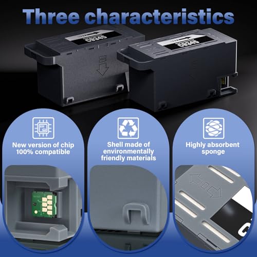 inkgens C9345 Ink Maintenance Box 2 Set Tank for ET-8550 ET-16600 ET-5850 ET-5800 ET-16650 ET-8500 WF-7840 WF-7820 ET-5880 WF-7310 ST-C8000 ST-C8090 Printer (PXMB9/C12C934591) - Image 4