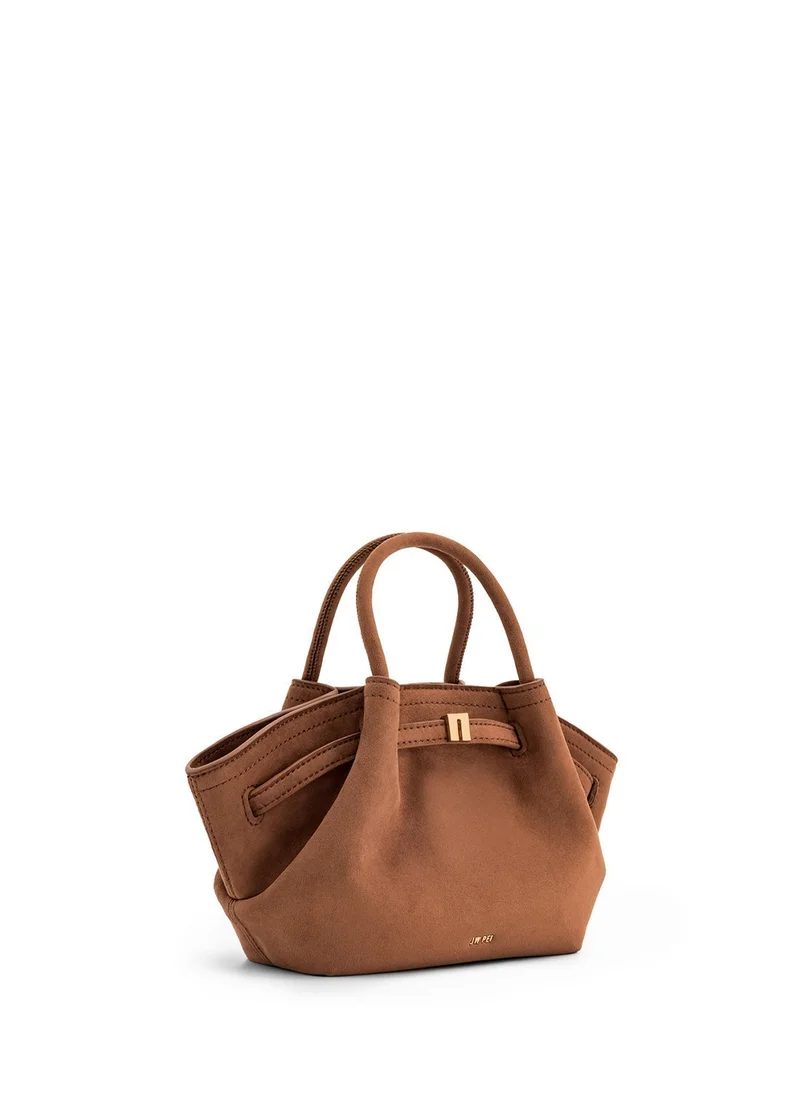JW PEI brown Hana Mini Faux Suede Tote Bag for Women | Best Price UAE
