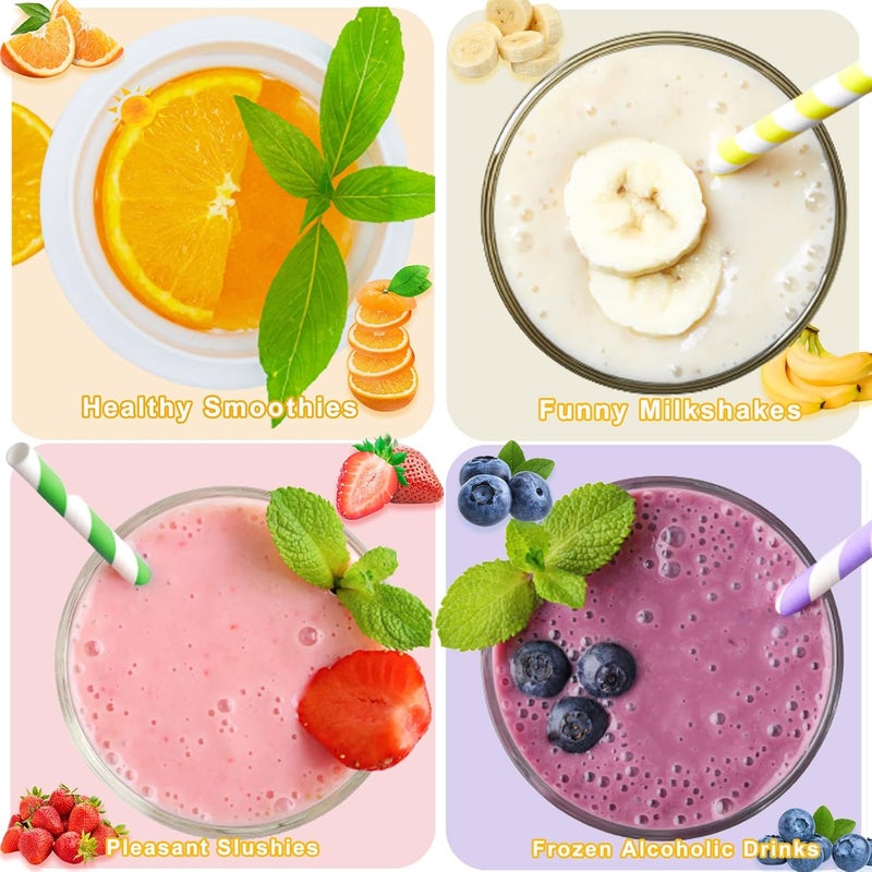 Supvox Smoothie Cup Slushy Cup with Lid Straw Portable 300ML Milk Shake Cup Cooling Cup Quick Slushy Maker Frozen Magic Slushy Cup Homemade Ice Cream Cup for Family Gatherings Friends Parties - Image 5