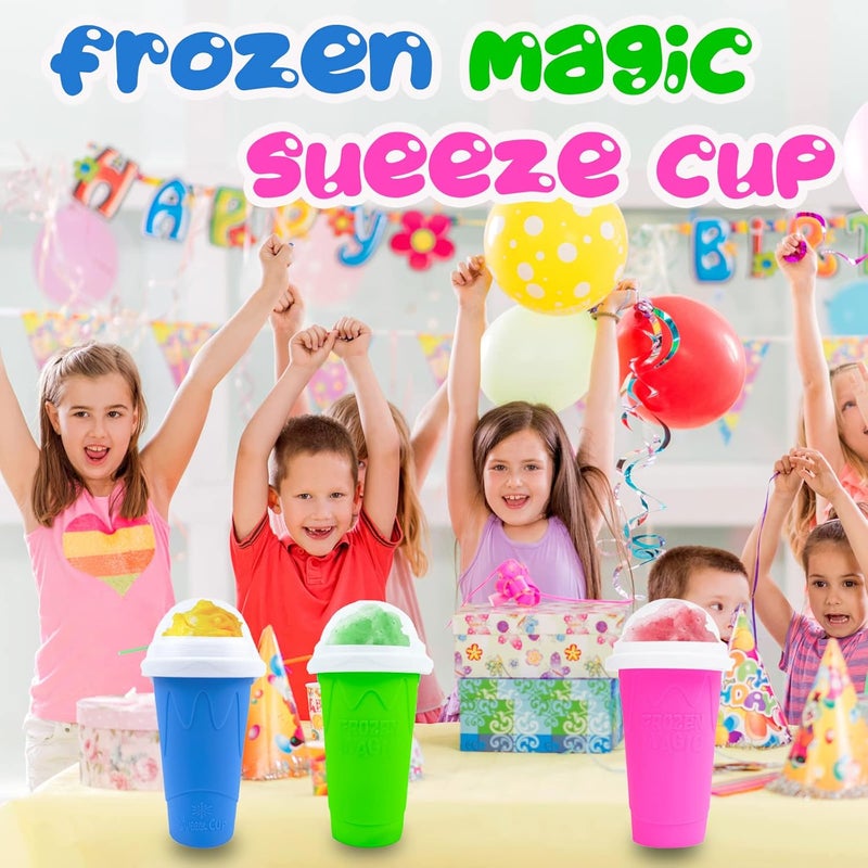 Supvox Smoothie Cup Slushy Cup with Lid Straw Portable 300ML Milk Shake Cup Cooling Cup Quick Slushy Maker Frozen Magic Slushy Cup Homemade Ice Cream Cup for Family Gatherings Friends Parties - Image 4