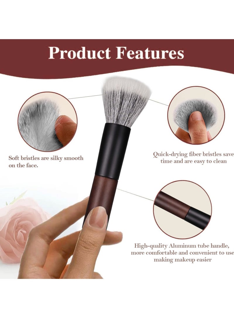 FLYROAD Travel Makeup Brush Set, 12 pcs Mini Makeup Brushes for Foundation, Powder, Eyeshadow, Highlight, Contour, Blush & Concealer, Small Makeup Brush Set Purse Size with Case - Image 2