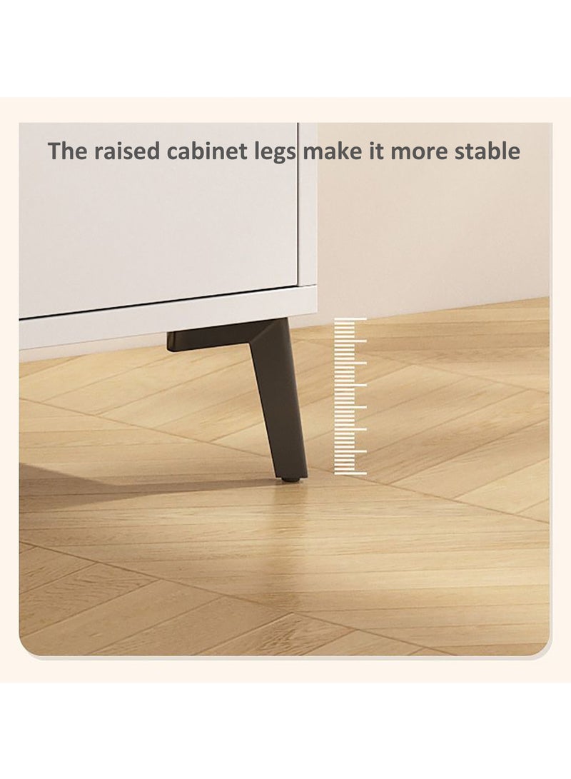 YY-ريشير خزانة جانبية، خزانة تخزين بطول 140 سم، خزانة ركن قهوة بأدراج وأبواب، مناسبة للمدخل، غرفة الطعام، غرفة المعيشة وغرفة النوم - Image 5