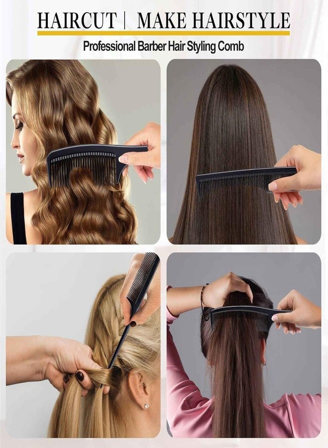 E-DUNIA Women Hair Comb Set - 10PCS Wide Tooth Rat Tail Styling Combs Pick for Curly - Teasing Parting Fine Professional Barber Cutting Braiding Set - Image 2