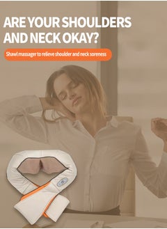 Generic Shoulder and Neck Massager, Shawl Neck Kneading Lumbar Back Massager, Rechargeable Shiatsu Neck and Back Massager with Soothing Heat |Cordless Electric Deep Tissue 3D Kneading Massage Pillow  - Image 4