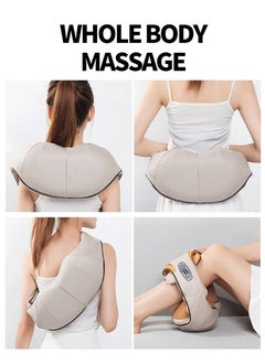 Generic Shoulder and Neck Massager, Shawl Neck Kneading Lumbar Back Massager, Rechargeable Shiatsu Neck and Back Massager with Soothing Heat |Cordless Electric Deep Tissue 3D Kneading Massage Pillow  - Image 5