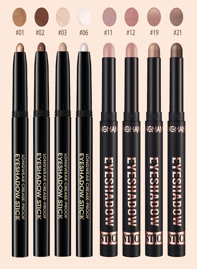 Euphily Matte Cream Eyeshadow Stick, Waterproof Eye Shadow Stick, Long-Lasting and Blendable High Pigmented Single Eyeliner Makeup for Women, 2 Pecan - Image 5