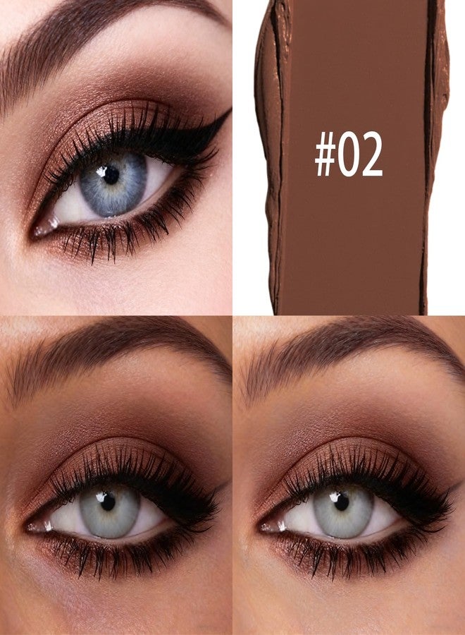 Euphily Matte Cream Eyeshadow Stick, Waterproof Eye Shadow Stick, Long-Lasting and Blendable High Pigmented Single Eyeliner Makeup for Women, 2 Pecan - Image 3