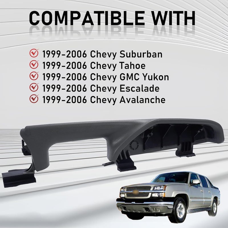 Gagsu Front Door Armrest Handle Right Passenger Side 12472876 for Chevy Suburban/Tahoe, GMC Yukon/Avalanche, Cadillac Escalade - Grey - Image 2