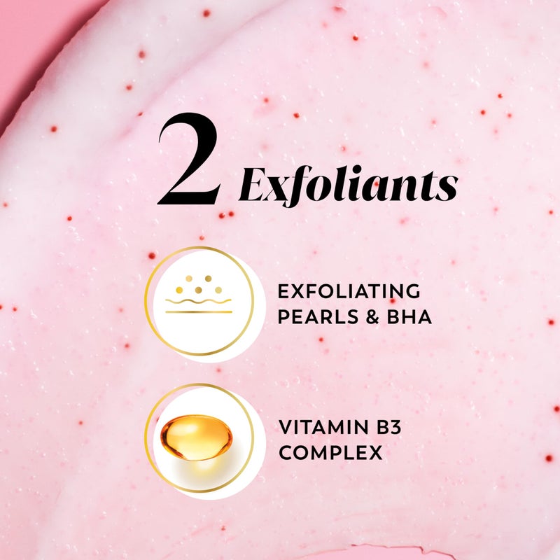 Olay Body Indulgent Mineral Scrub, Skin Exfoliating & Massaging Pearls, Nourishing Soft & Gentle Formula, Renewing BHA, Vitamin B3 Complex, Luxurious Fragrances, Wild Rose & Cherry Creme Scent, 11 oz - Image 4