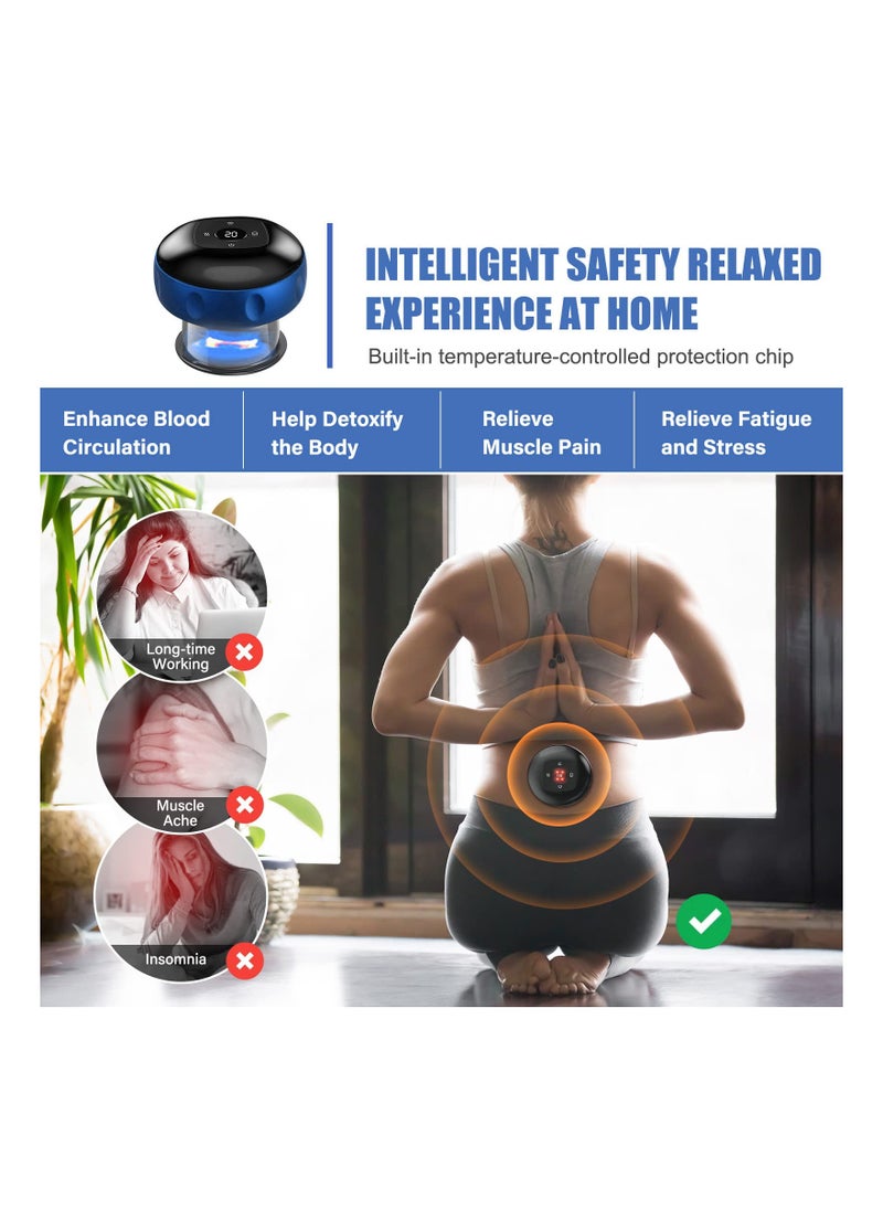 Generic - Smart Dynamic Cupping Therapy Set, Smart Cupping Set, Electric Cupping Device | Smart Portable 4-in-1 Button Type | with 12 Massage Mode Acupoint Scraping Apparatus - Image 1