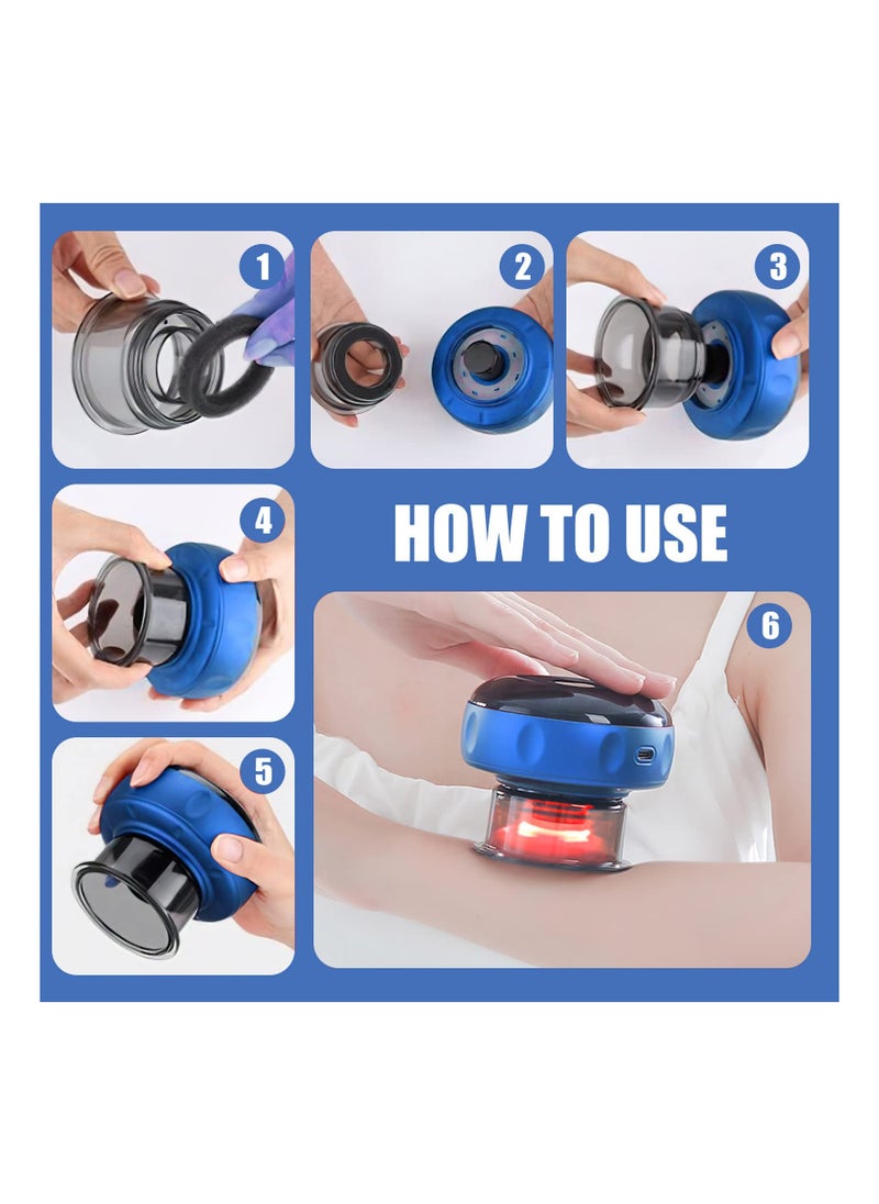Generic - Smart Dynamic Cupping Therapy Set, Smart Cupping Set, Electric Cupping Device | Smart Portable 4-in-1 Button Type | with 12 Massage Mode Acupoint Scraping Apparatus - Image 1