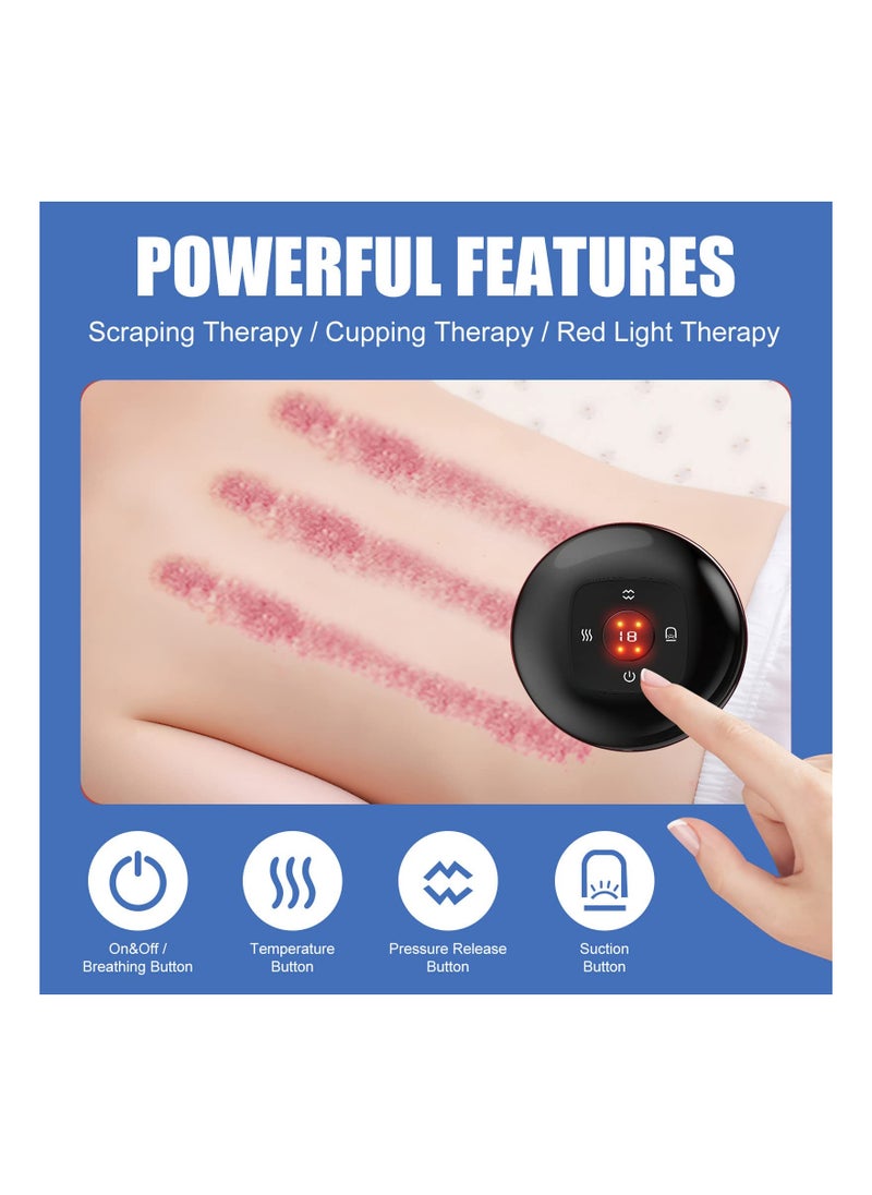 Generic - Smart Dynamic Cupping Therapy Set, Smart Cupping Set, Electric Cupping Device | Smart Portable 4-in-1 Button Type | with 12 Massage Mode Acupoint Scraping Apparatus - Image 1