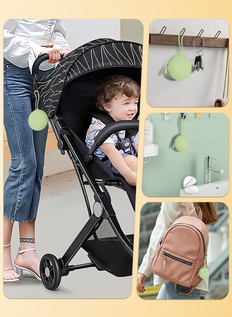 عبوة من 4 قطع من حافظة الدمية الدائرية متعددة الوظائف من السيليكون، حامل مقاوم للماء، لتخزين سماعات الأذن والمفاتيح والمجوهرات واللهايات، منظم للسفر والاستخدام اليومي - Image 4