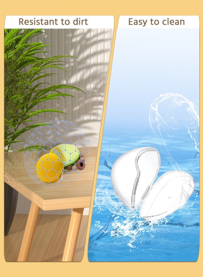 عبوة من 4 قطع من حافظة الدمية الدائرية متعددة الوظائف من السيليكون، حامل مقاوم للماء، لتخزين سماعات الأذن والمفاتيح والمجوهرات واللهايات، منظم للسفر والاستخدام اليومي - Image 5