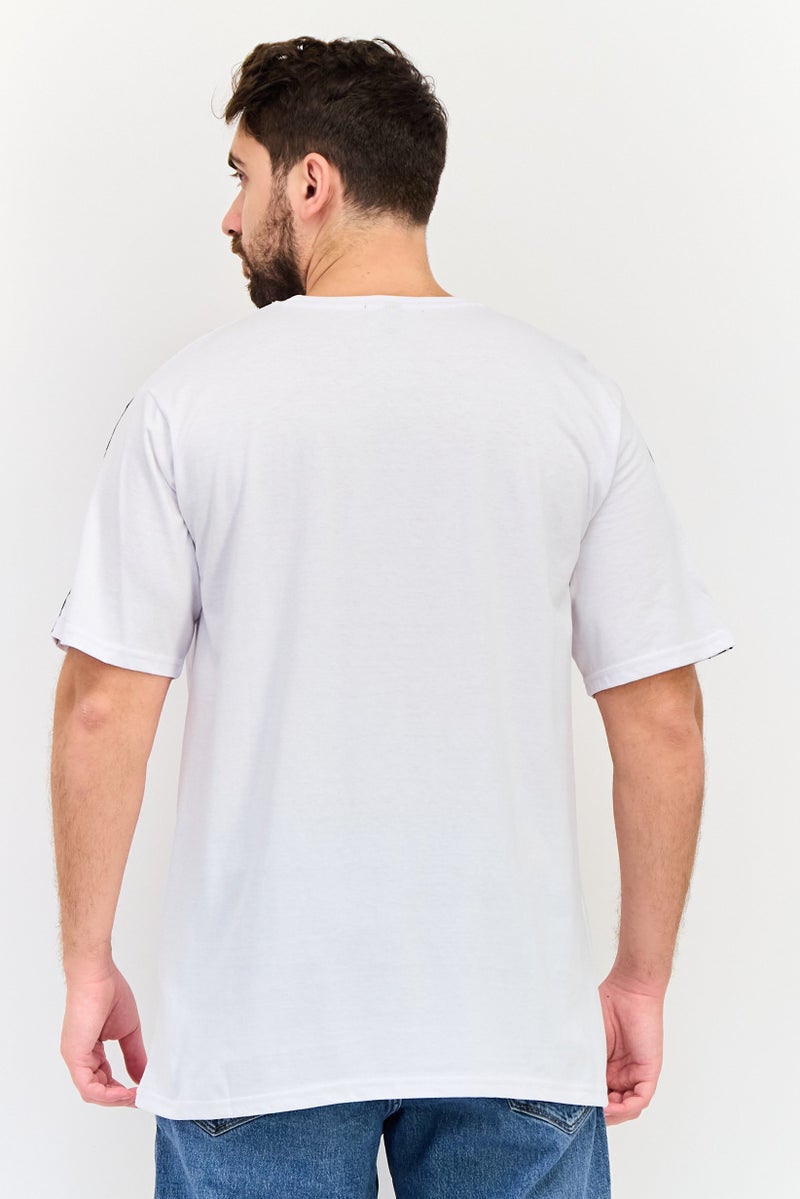 NAUTICA Men Crew Neck Short Sleeves Embroidered Logo T-Shirt, White - Image 3