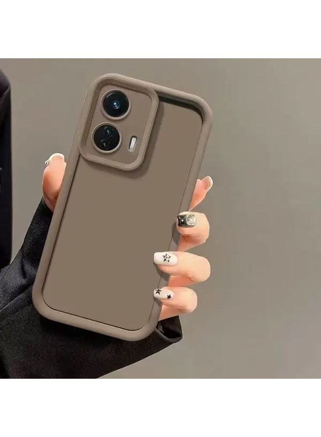 Burgundy Shock Absorbent Matte Cover Case For MOTO G85 5G Lens Protection - Image 1