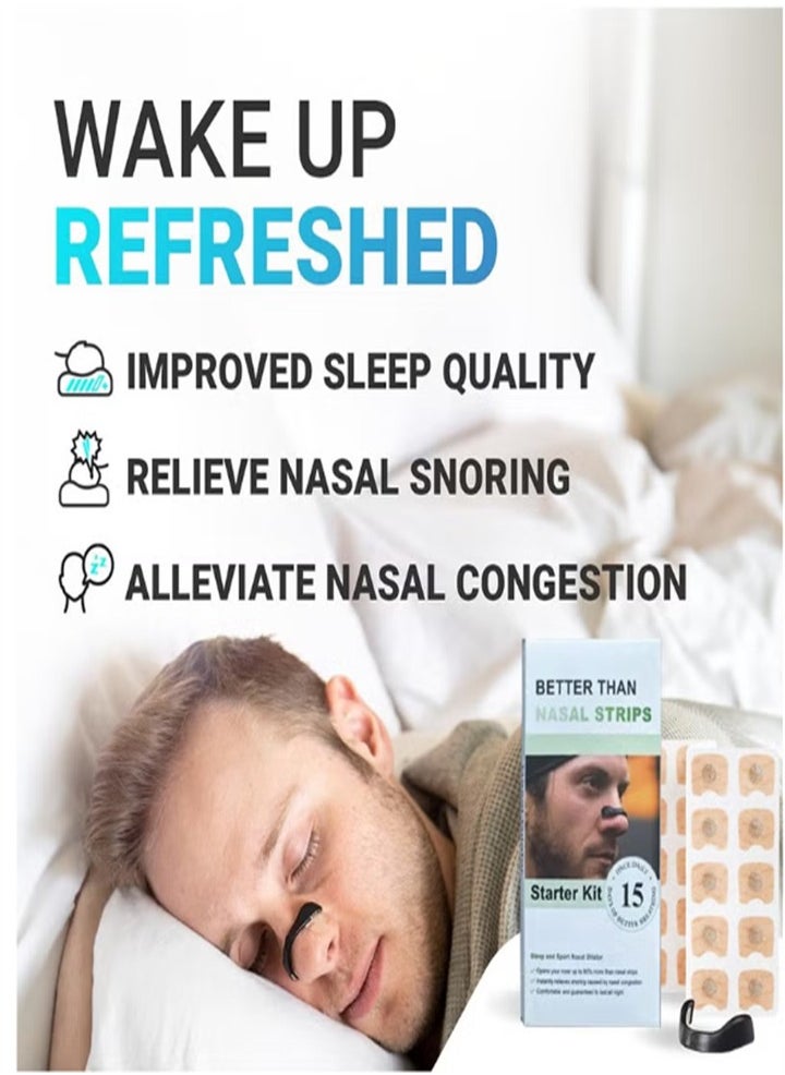 Generic Magnetic Nose Strips (15pcs) Anti Snoring to Promote Oxygen and Improve Sleep Quality - Sweatproof and Skin Safe Nose Strips  - Image 2