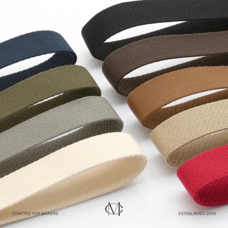 Craftmemore Heavy Cotton Webbing - Straps For Arts And Crafts  Luxury Bag Strap High Density Webbing (1 Inch X 5 Yards  Beige) - Image 3