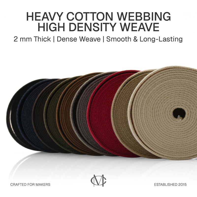Craftmemore Heavy Cotton Webbing - Straps For Arts And Crafts  Luxury Bag Strap High Density Webbing (1 Inch X 5 Yards  Beige) - Image 5