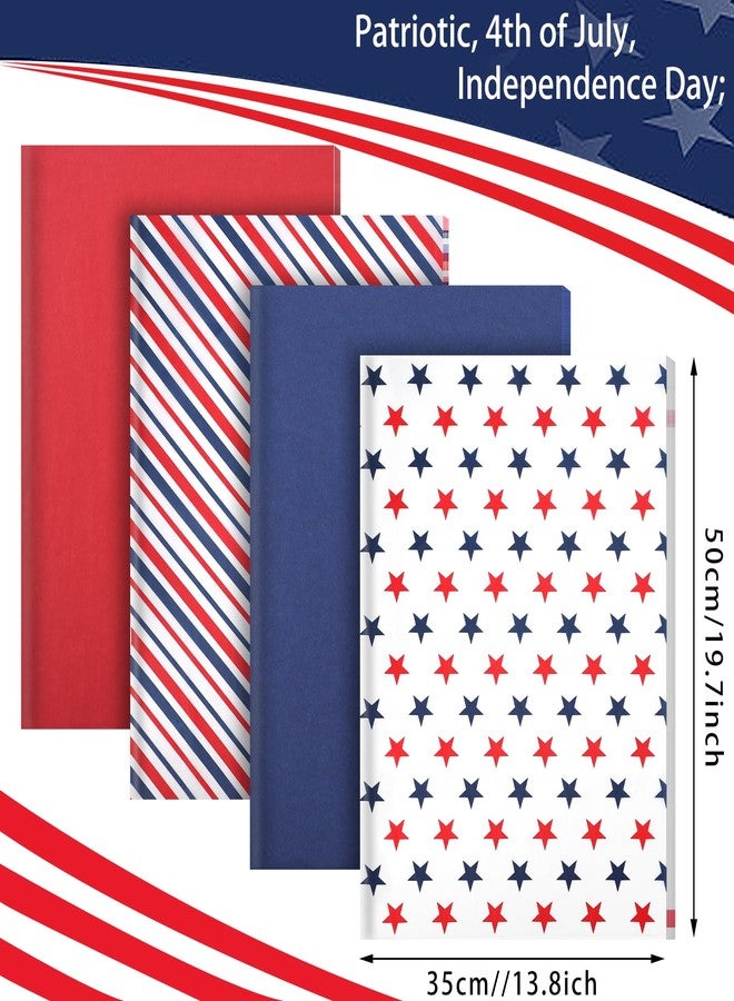 Welpurch 100 Sheets Patriotic Tissue Paper Bulk, 14 x 20'' Red White Blue Star and Stripe Wrapping Paper for 4th of July DIY Crafts Independence Day Memorial Day Party Decorations - Image 2