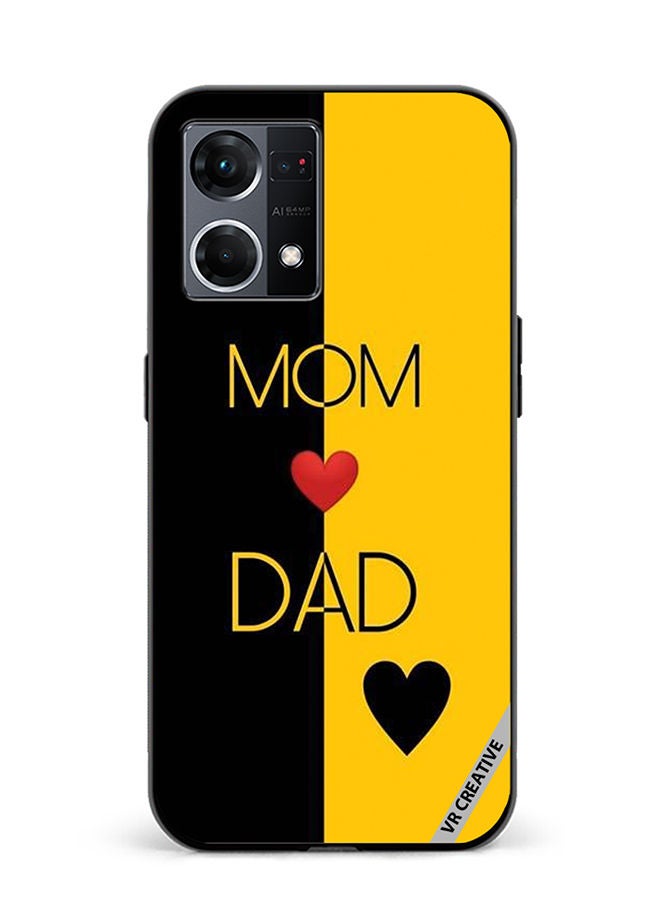 VR CREATIVE Protective Case Cover For Oppo Reno8 4G Mom Love Dad Design Multicolour - Image 1