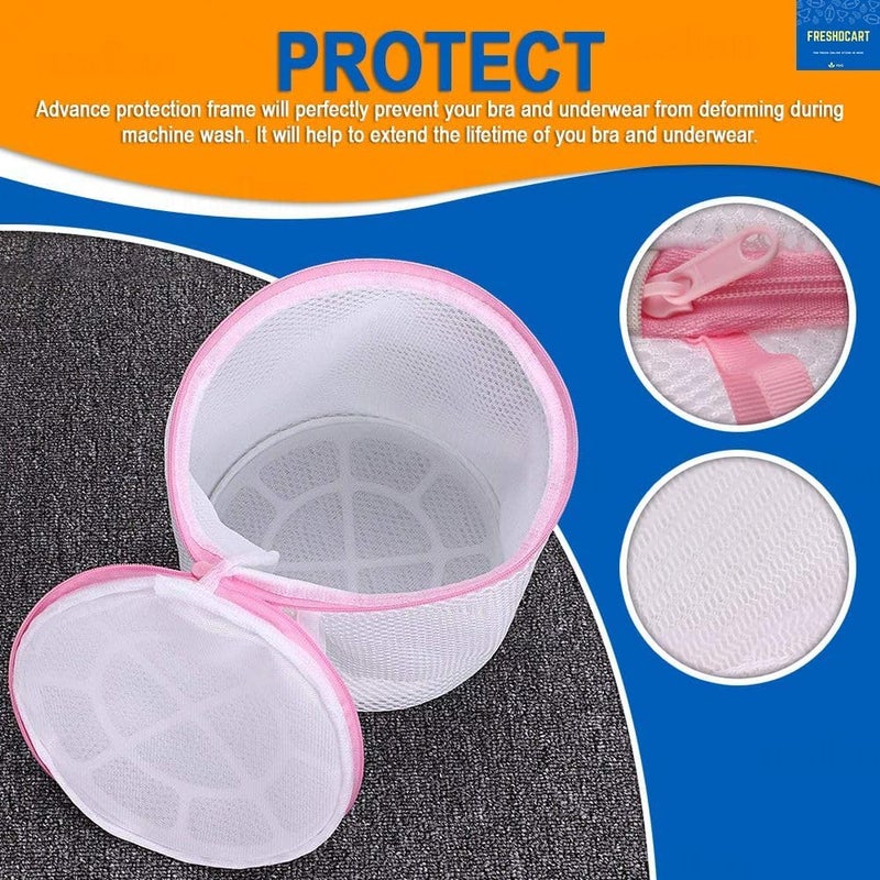 FreshDcart Laundry Bag for Washing Machine|Mesh Wash Bag for Washing Machine & Dryer|Reusable Laundry Washing Bag for Travel,Socks & Undergarments|Mesh Bags for Washing Machine(1 Pack),Multicolor - Image 4