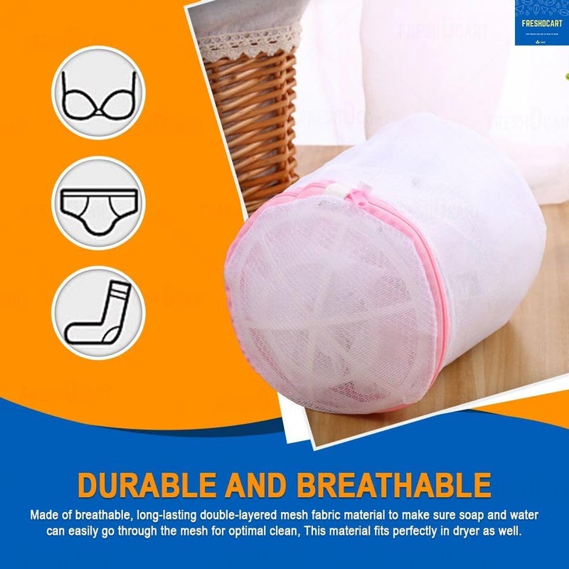 FreshDcart Laundry Bag for Washing Machine|Mesh Wash Bag for Washing Machine & Dryer|Reusable Laundry Washing Bag for Travel,Socks & Undergarments|Mesh Bags for Washing Machine(1 Pack),Multicolor - Image 3