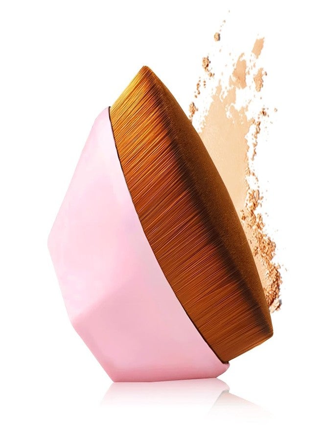 FACEFAB Foundation Makeup Brush, Kabuki Hexagon Face Blush Liquid Powder Foundation Brush for Blending Liquid, Cream or Flawless Powder Cosmetics (PINK) - Image 1