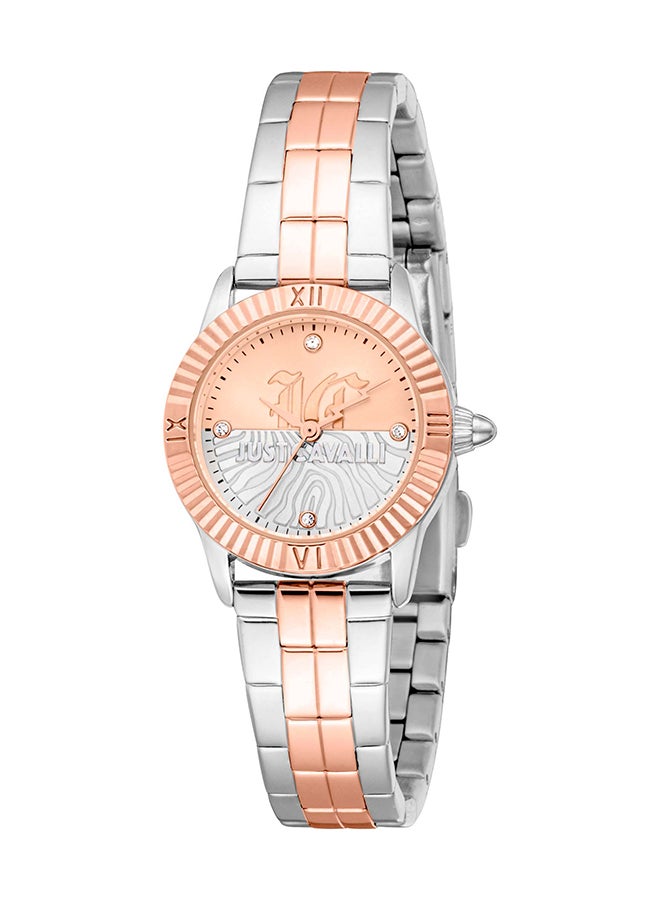 Just Cavalli جست كافالي ليدي ميني رافيناتا JC1L328M0095 - ساعة كوارتز أنثوية من الفولاذ المقاوم للصدأ 3 عقارب - Image 1