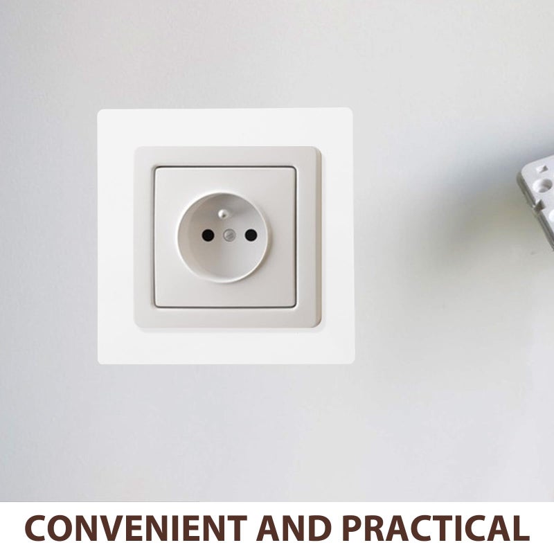 6Pcs White 86 Type Wall Plate Covers with Hole Covers Socket Spacers Gap Fillers - Image 4