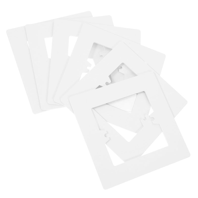 6Pcs White 86 Type Wall Plate Covers with Hole Covers Socket Spacers Gap Fillers - Image 2