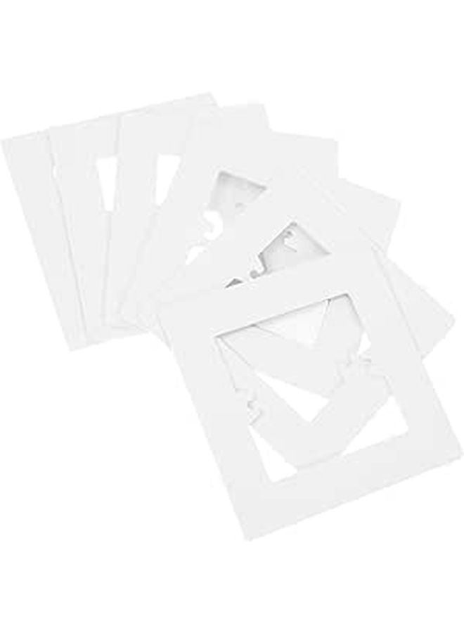 6Pcs White 86 Type Wall Plate Covers with Hole Covers Socket Spacers Gap Fillers - Image 1