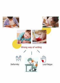 Y&D 6 Pcs Pencil Grips Handwriting Holder Pen Writing Aid Grip Set Training Posture Correction Tool for Kids Preschoolers Children Adults Special Needs  - Image 4