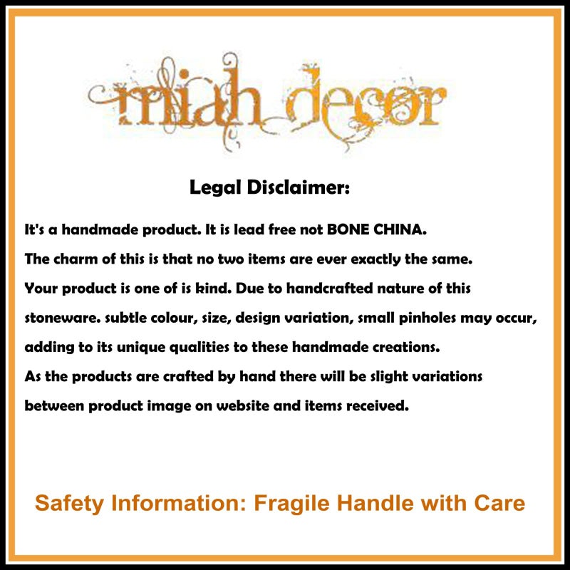 miah decor طقم أطباق عشاء سيراميك/فخار يدوي الصنع من ميا ديكور - عبوة من 4 | تصميم زهور غير لامع متعدد الألوان | القطر-10 | آمن للاستخدام في الميكروويف، الفرن، الفريزر وآمن للأطباق | MD-260AF - Image 5