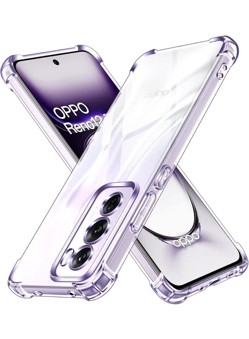 Shockproof Clear Case Compatible with Oppo Reno 12 Pro 5G - Image 1