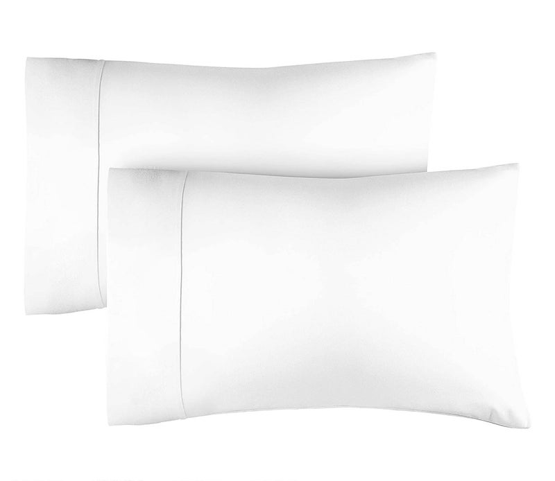 CGK Unlimited 100 Cotton Pillow Cases Queen Size  Cooling Breathable  Soft Pillowcase Covers Set of 2400 Thread Count Cotton  Wrinkle  Fade Free  Machine Washable Protectors  Luxury Hotel Bedding  White 