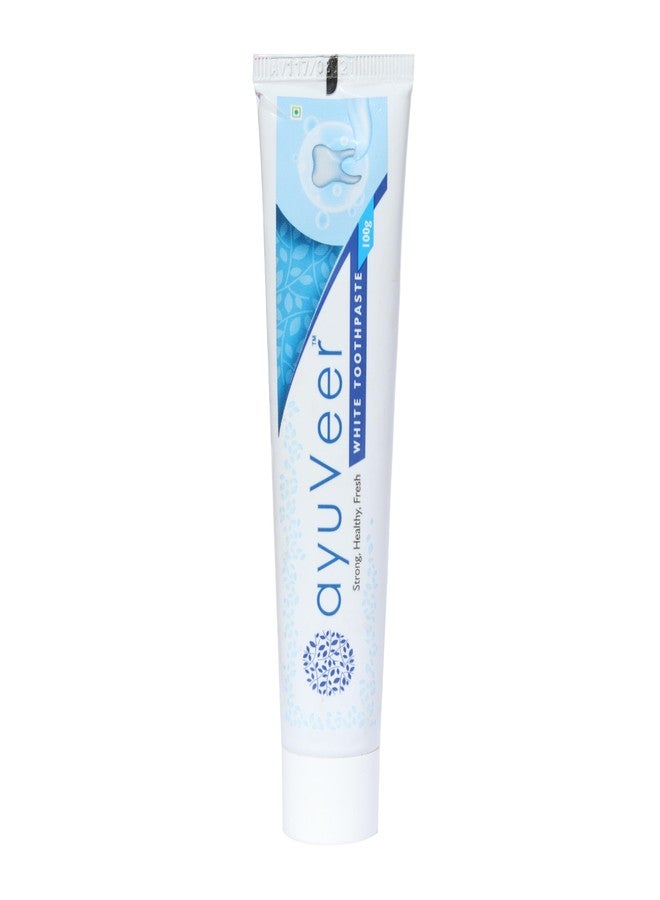 Ayuveer White Toothpaste, Keeps Teeth Strong, Healthy & Fresh, 100 G | Pack of 4 - Image 3