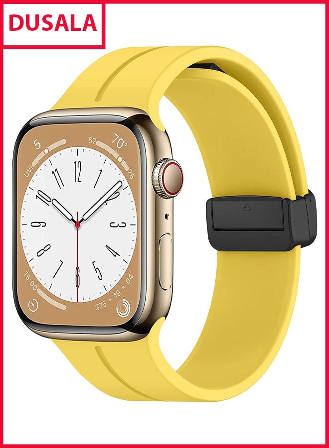 DUSALA Magnetic Silicone Watch Band 42mm/44mm Quick Release Strap for Men & Women Soft Skin Friendly Sport Replacement Band for Smartwatch & Analog Watches Durable, Waterproof, Magnetic Folding Clasp for All-Day Comfort - Image 1