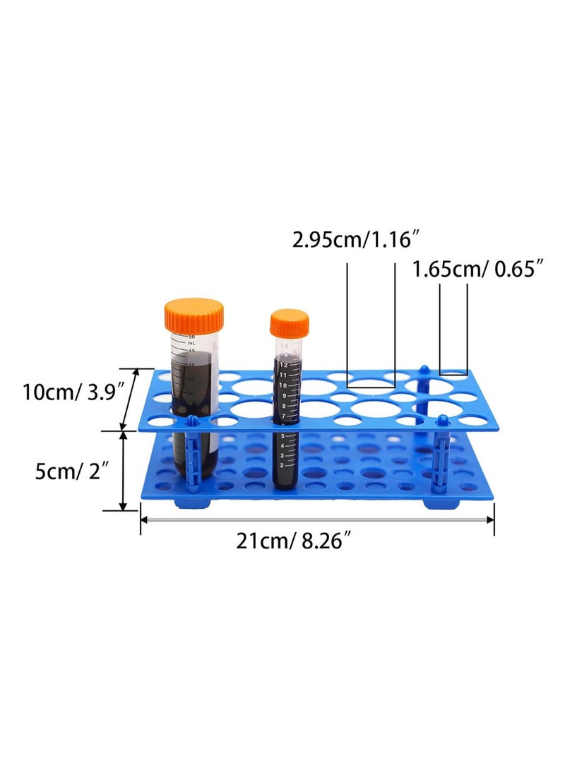 2Pack Test Tube Rack, Centrifuge Tube Holder for 10ml, 15ml, 50ml, Detachable Plastic Stand, 28 Well - Image 2