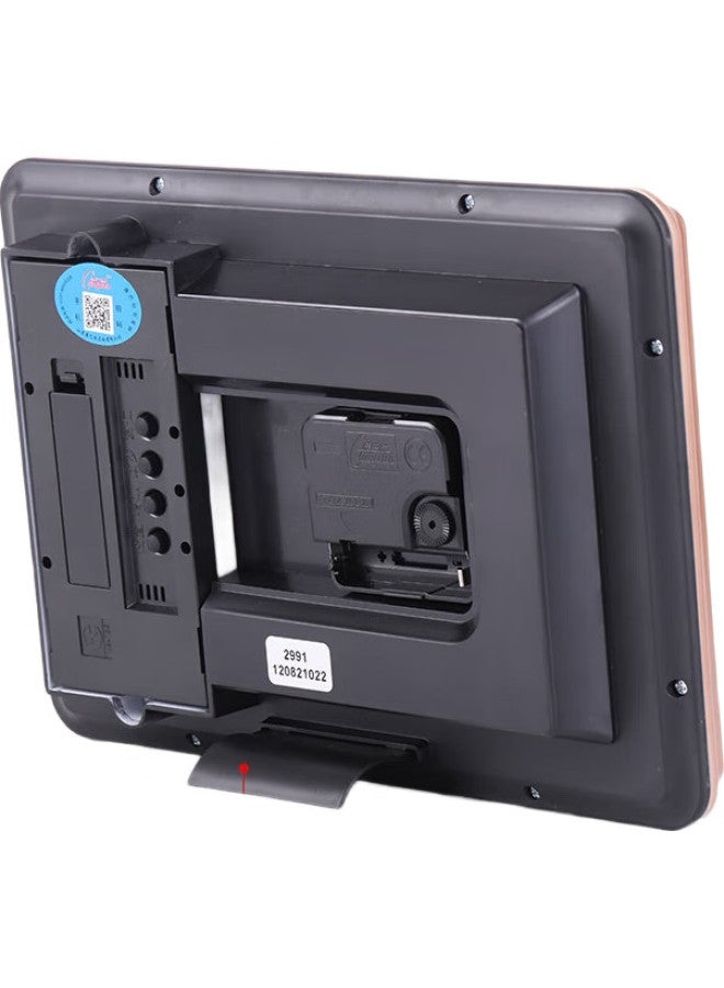 Compas Wall Clock, Living Room Simple Table Clock, Quartz Clock, Fashionable Calendar Bedside Clock 2991, Silver, 26Cm - Image 2