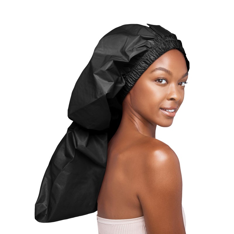 Red by Kiss Red by Kiss Essential Super Large Waterproof Braid Shower Cap Reusable Caps with Elastic Band