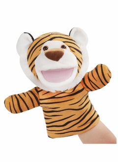 NIBEMINENT Hand Puppet Toys Plush Tiger Stuffed Puppets Animals Soft Lovely Wildlife Toy Doll Funny Developing Intelligence Birthday for Kids Toddler Adults Babies  - Image 1