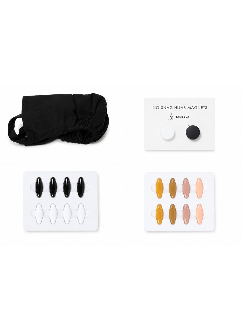 Jameela Complete Hijab Essentials Styling Set – Caps, Pins & Magnets Included - Image 1