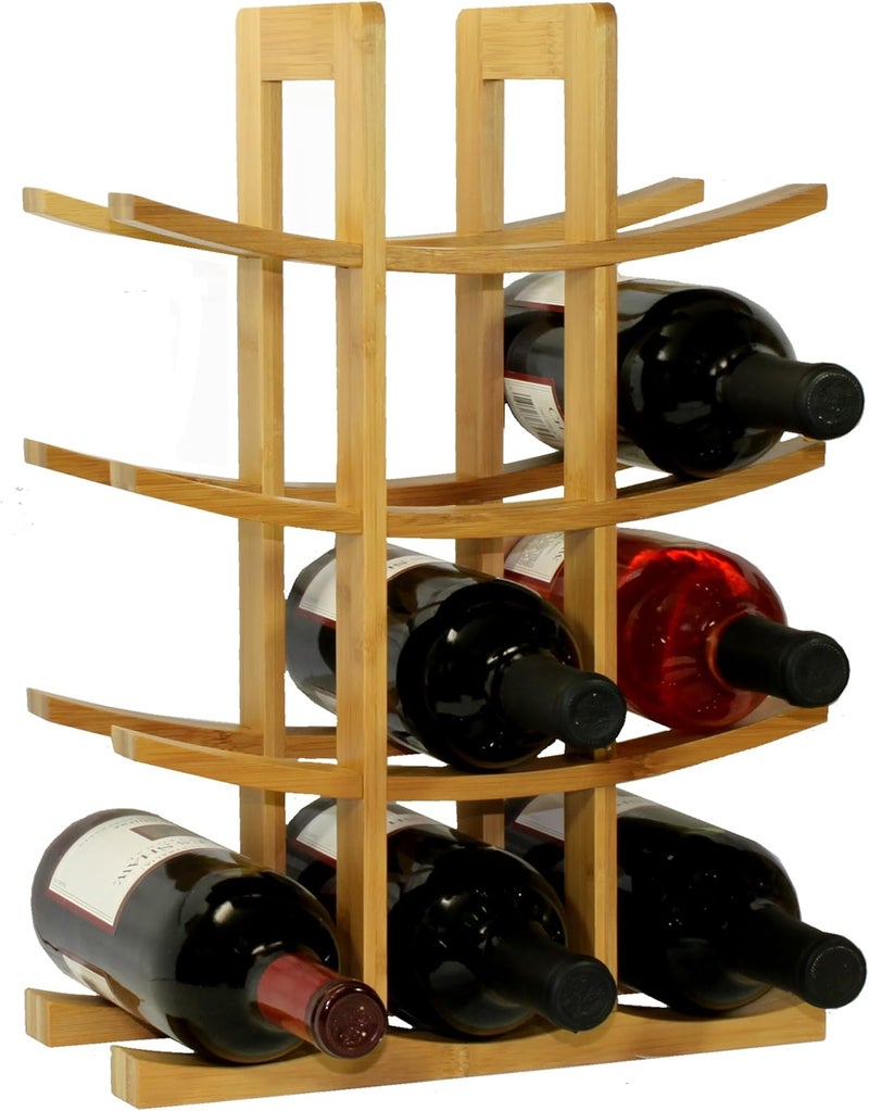 Oceanstar 12-Bottle Natural Bamboo Wine Rack - Stylish and Space-Saving Design - Image 5