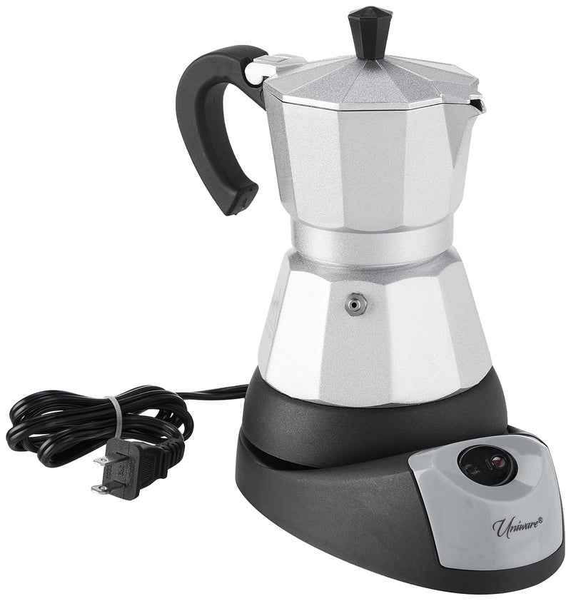 UNIWARE 3 Cup Professional Electric Espresso/Moka Coffee Maker - Image 1