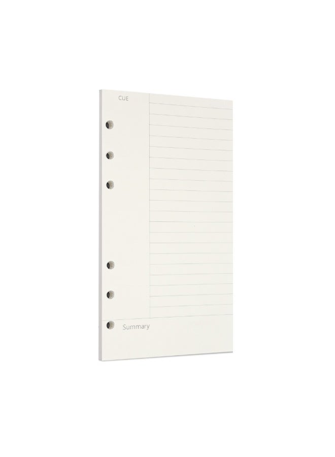 Zelten 1 Pack A6 45 Sheets/90 Pages Connell Loose Leaf Punched Paper Refills Paper for 6 Hole Binder Personal Organizer Diary Notebook Refillable Planner - Image 1