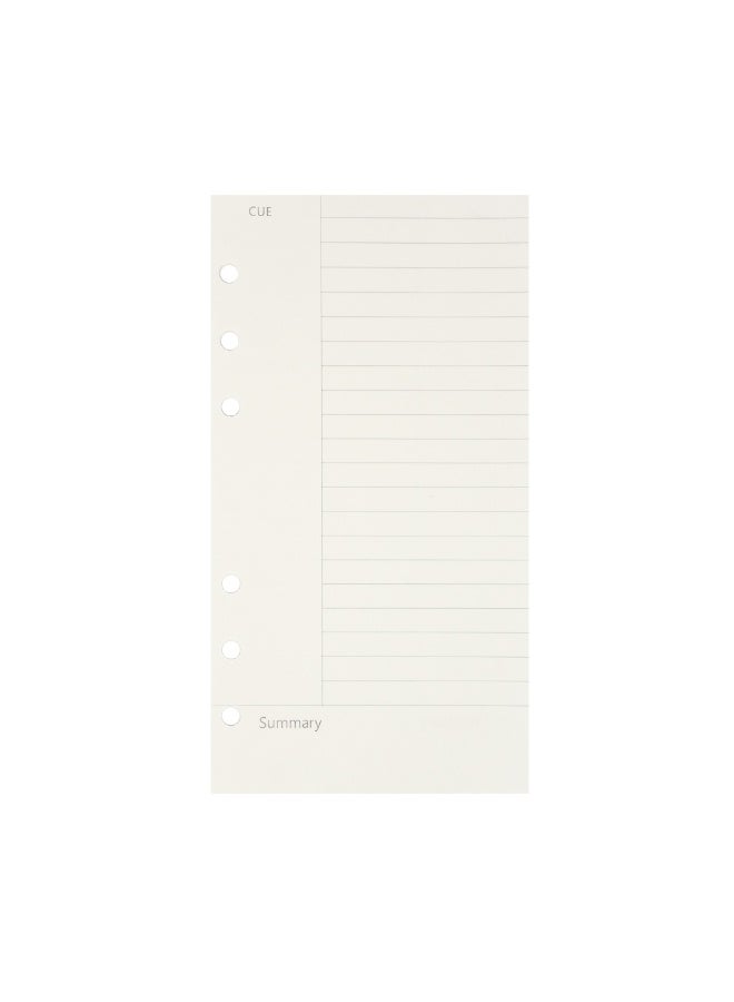 Zelten 1 Pack A6 45 Sheets/90 Pages Connell Loose Leaf Punched Paper Refills Paper for 6 Hole Binder Personal Organizer Diary Notebook Refillable Planner - Image 2