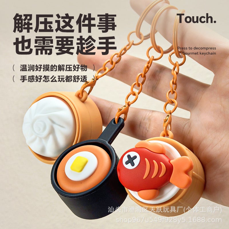 Cute Realistic Food Keychain Stress Relief Toy - Image 5